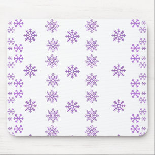 Peppy Purple Penguin snowflake Mouse Mat