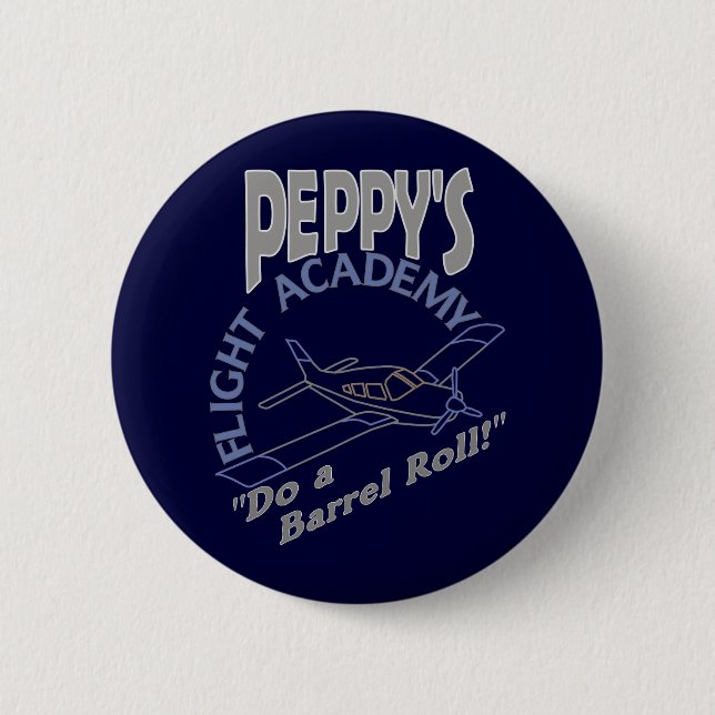 Peppy's Flight Academy 6 Cm Round Badge (Front)