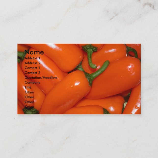 Peprika Peppers Business Card (Front)