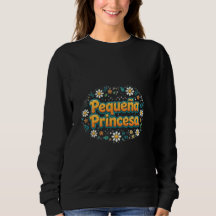 Pequeña Princesa Sweatshirt - Retro Groovy Spanish