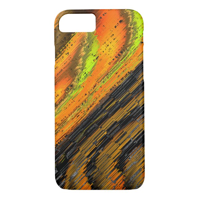 Pequeno mosaico amarelado transversal e deformado Case-Mate iPhone case (Back)