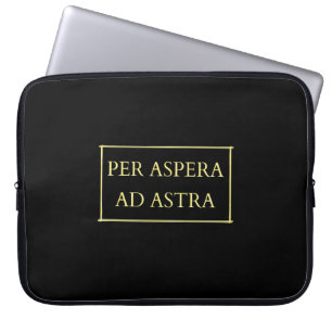 Per aspera ad astra laptop sleeve