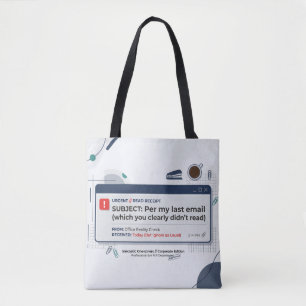 Per My Last Email Funny Office Quote Tote Bag