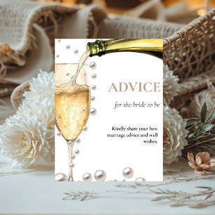 Perals & Prosecco bridal shower pearl Advice Sign