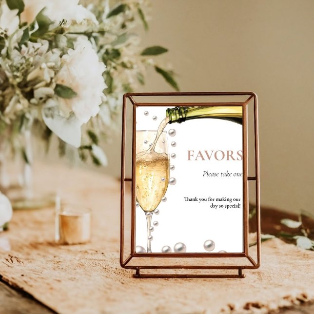 Perals & Prosecco bridal shower pearl Favours Sign (Creator Uploaded)