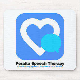 Peralta Speech Therapy Logo White Background Mouse Mat