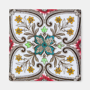 Peranakan Floral Tiles Magnet