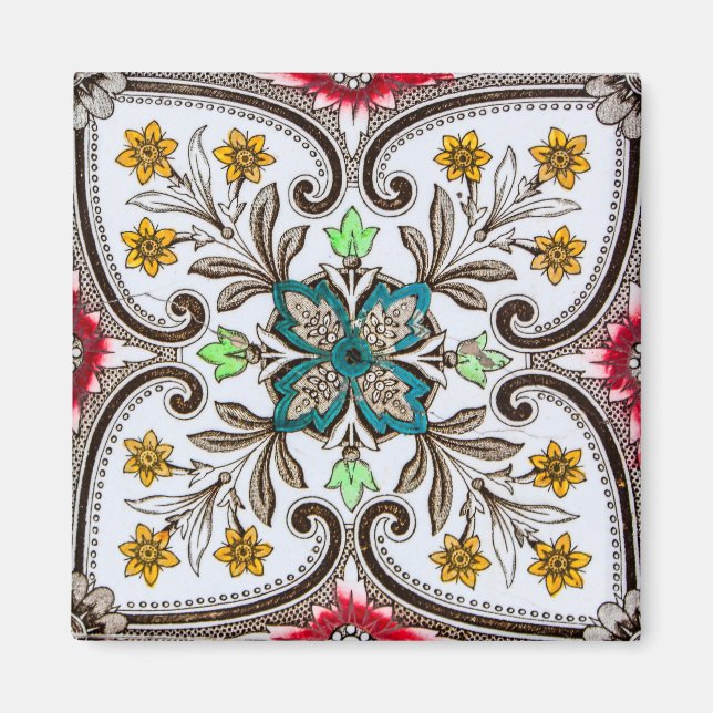 Peranakan Floral Tiles Magnet (Front)