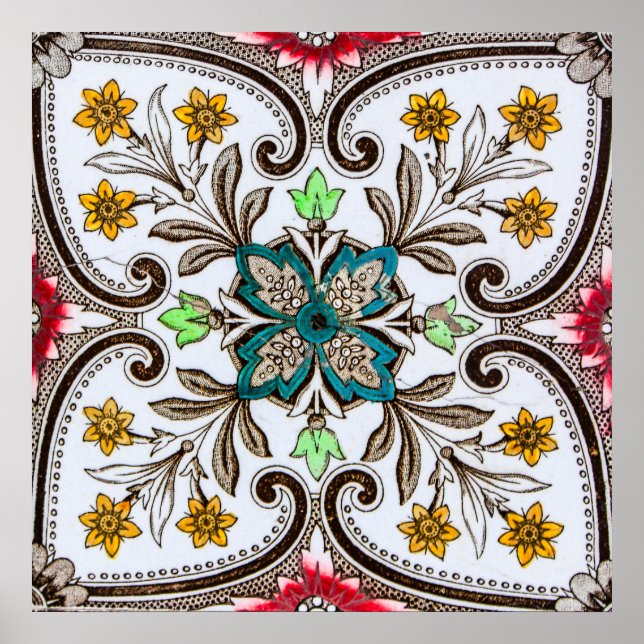 Peranakan Floral Tiles Poster (Front)