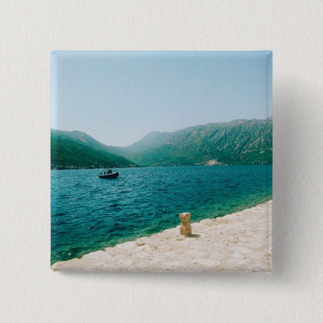 Perast - Montenegro 15 Cm Square Badge (Front)