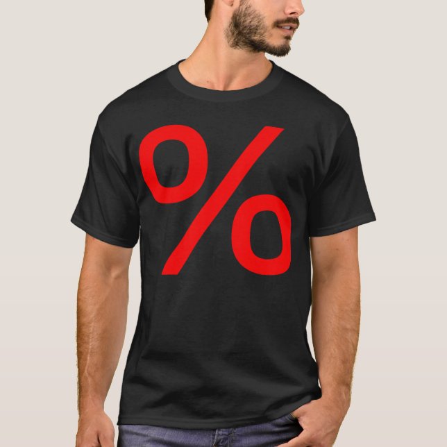 Percent - Red T-Shirt (Front)