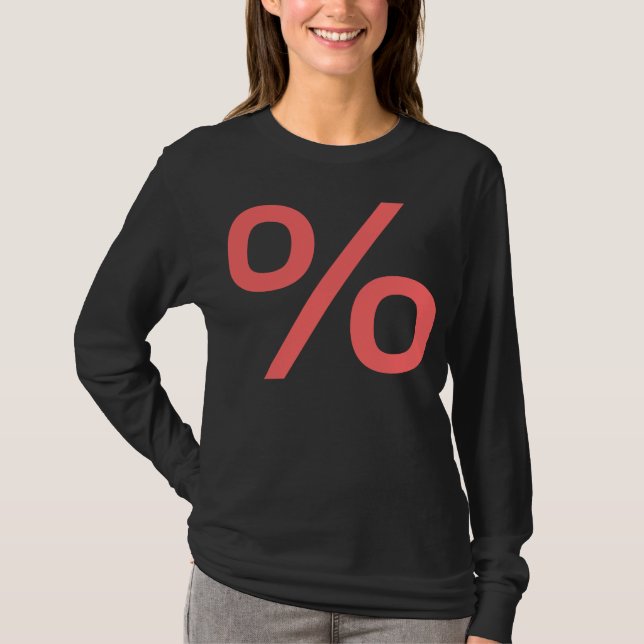 Percent - Tropical Pink T-Shirt (Front)