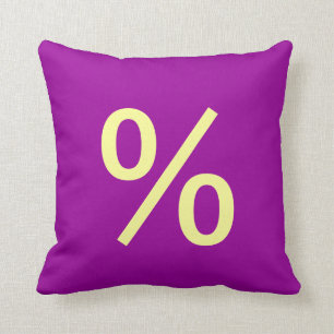 Percentage Symbol throw pillow