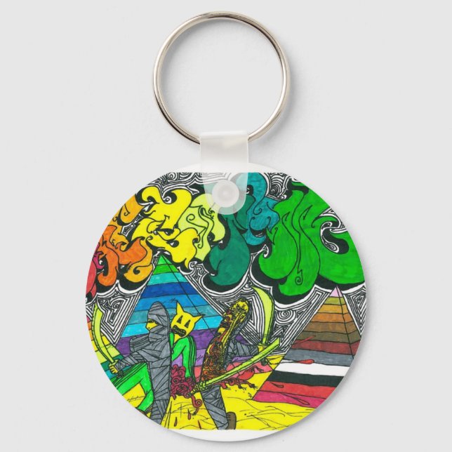 Percentum Chopping Mummies Key Ring (Front)
