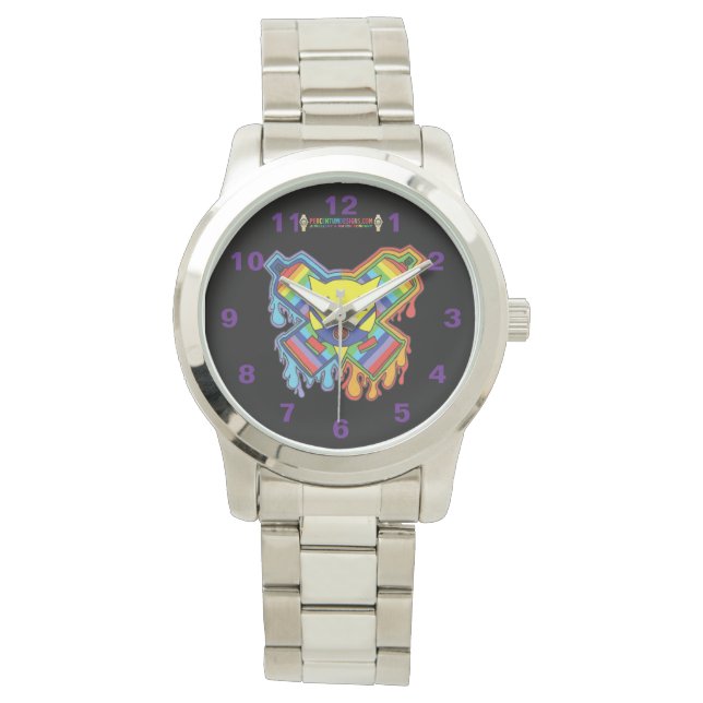 Percentum Gasmask Silver Watch (Front)