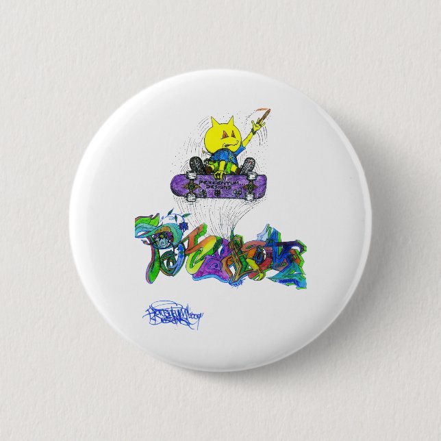 Percentum Ollie 6 Cm Round Badge (Front)