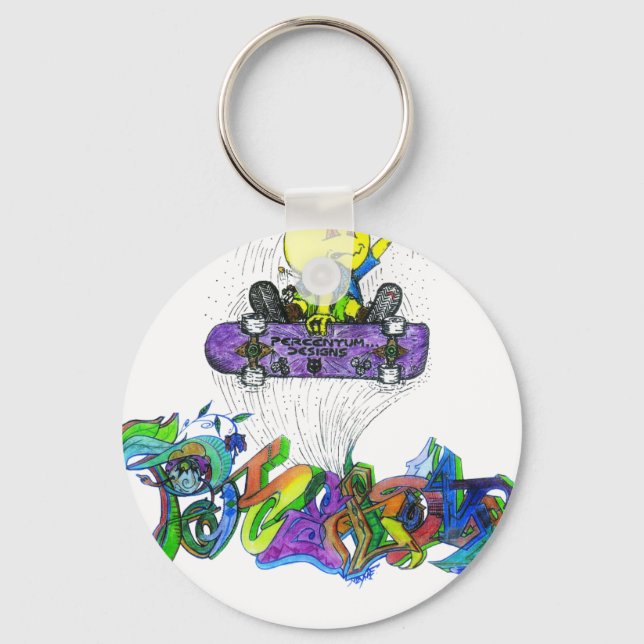 Percentum Ollie Key Ring (Front)