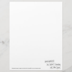 perception is nine-tenths of the law personalized letterhead