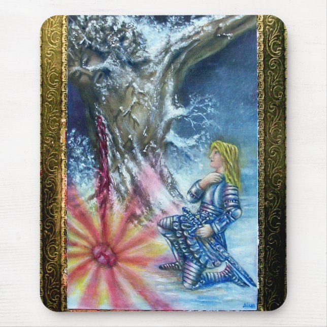 PERCEVAL AND VISION OF THE HOLY GRAIL MOUSE MAT (Front)