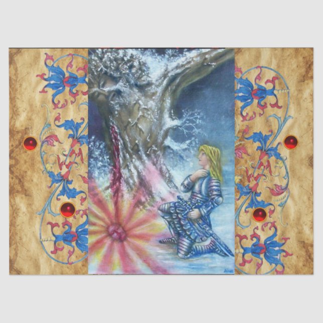 PERCEVAL AND VISION OF THE HOLY GRAIL TISSUE PAPER (Front)