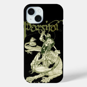 PERCEVAL FIGHTING DRAGON,QUEST HOLY GRAIL Fantasy iPhone 15 Case