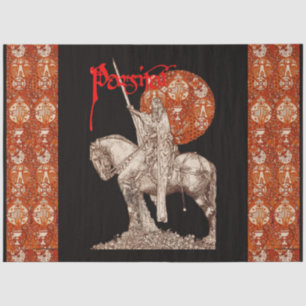 PERCEVAL LEGEND /QUEST OF THE HOLY GRAIL Black Red Tissue Paper