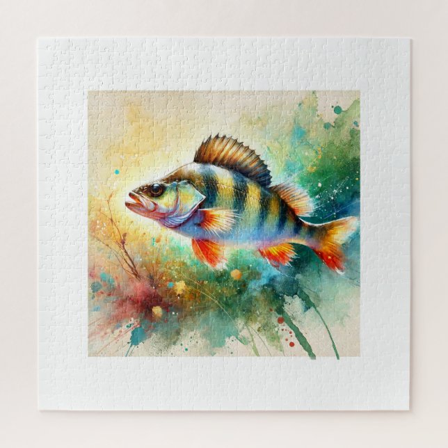 Perch Fish 150624AREF111 - Watercolor Jigsaw Puzzle (Vertical)