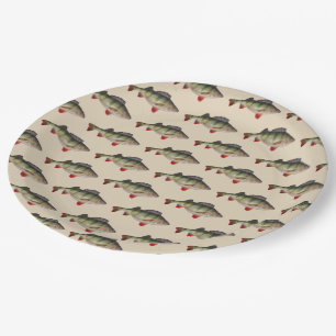 Perch Fishing Men's Birthday Plates