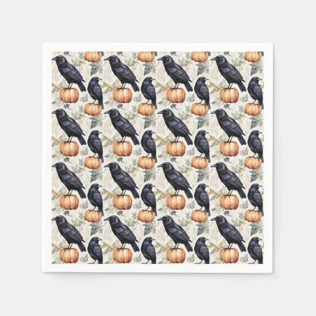 Perch & Pumpkin Napkin (Front)