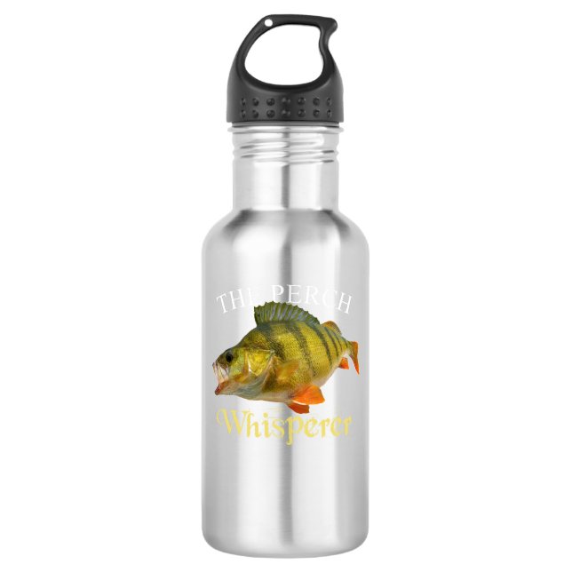 Perch Whisperer Dark 710 Ml Water Bottle (Front)
