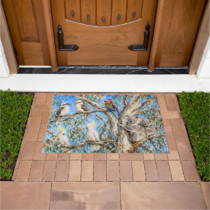 Perched Among the Eucalyptus No 2 Doormat