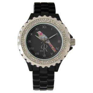 Perched Bird Monogram Watch