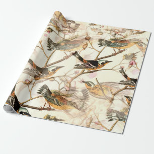 Perched Birds Wrapping Paper