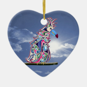 Perched Ceramic Tree Decoration