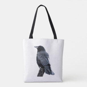 Perched Crow Tote Bag