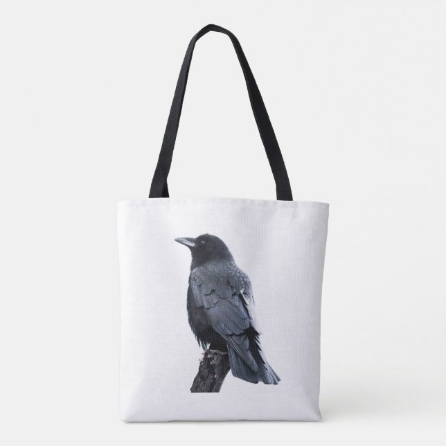 Perched Crow Tote Bag (Back)