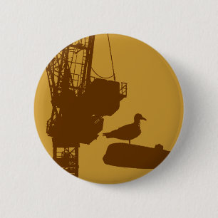 Perched on the Edge of the Future 6 Cm Round Badge