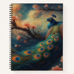Perched Peacock  Notebook