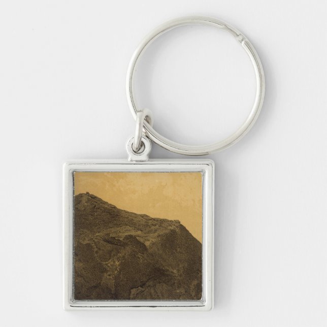 Perched rock, Rocker Creek, Arizona Key Ring (Front)