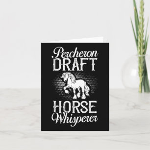 Percheron Draft Horse Horseback Riding Saddle Card