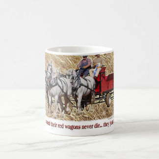Percheron Draught Horse Farm Wagon Buckboard Coffee Mug