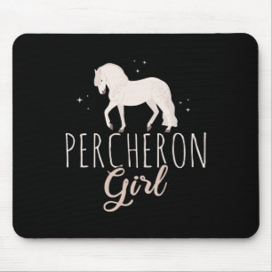 Percheron Horse Girl Horses Lover Horse Riding Hor Mouse Mat