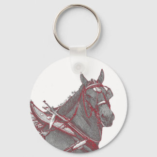 Percheron Horse Key Chain