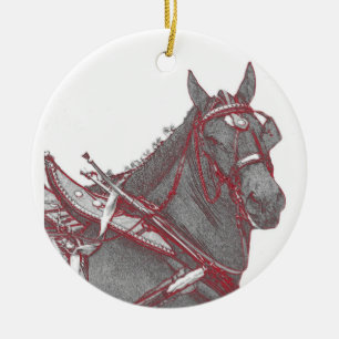 Percheron horse ornament