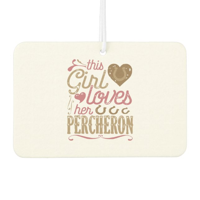 Percheron HorseGift Horses Car Air Freshener (Front)