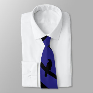 Perching Crow, dark blue Tie