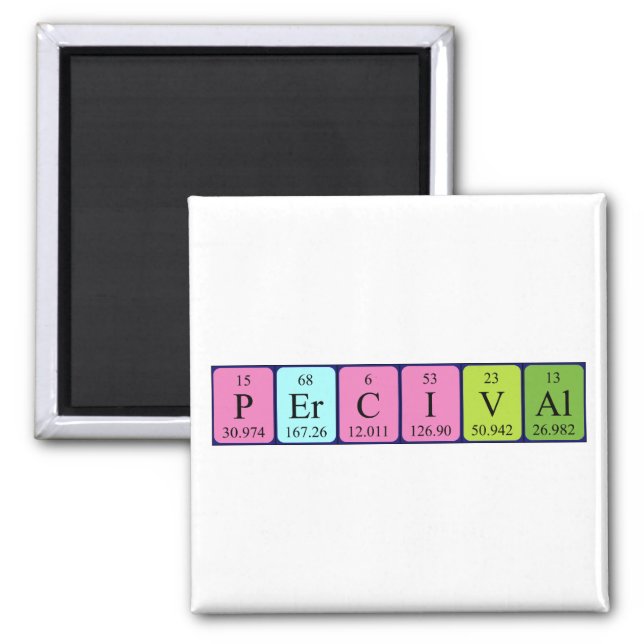 Percival periodic table name magnet (Front)