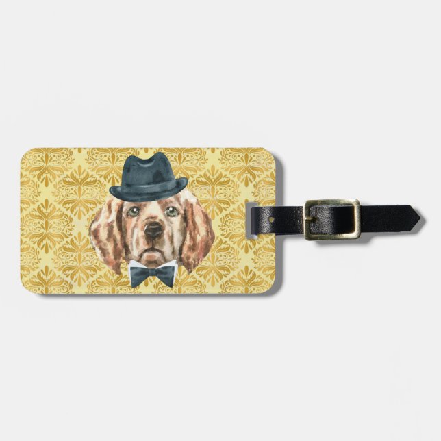 Percival the Lab Luggage Tag (Front Horizontal)