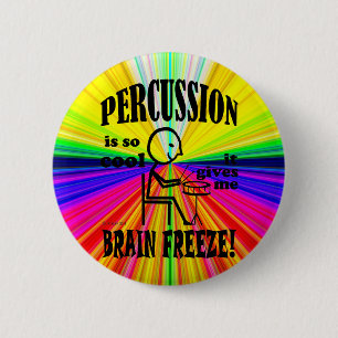 Percussion, Brain Freeze 6 Cm Round Badge