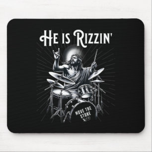 Percussion Drum Funny Rizz He Is Rizzin Jesus Drum Mouse Mat